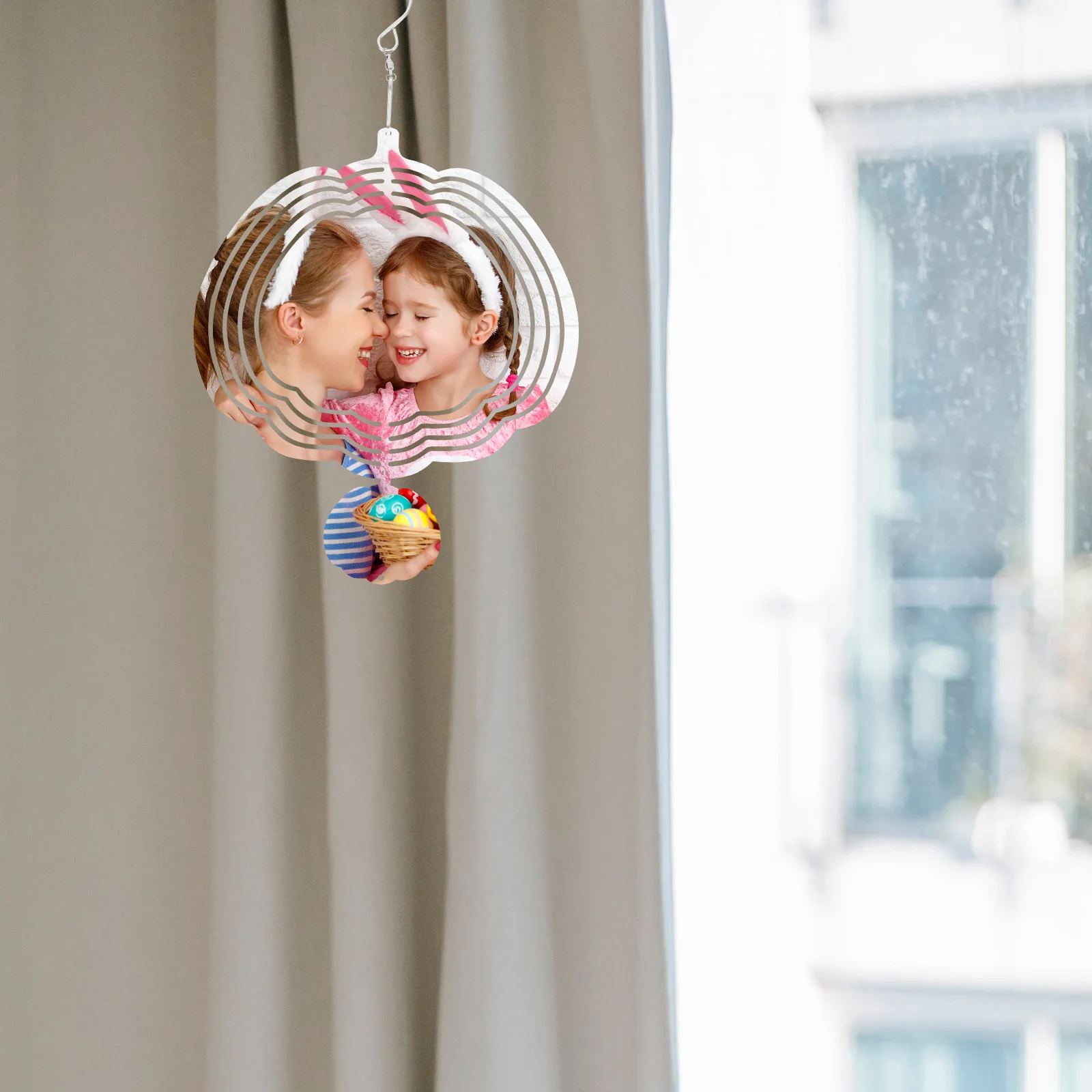 

Pumpkin Aluminum Sublimation Wind Spinner Blank DIY Hanging Decoration for Garden Yard Porch Hanging Ornament Wind Spinner