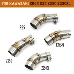 ER6N R25 Z250 Z250SL Motorcycle Motocross Middle Exhaust Pipe Connect Adapter For Kawasaki ER6N Z250 z300 Z250SL yamaha r3 r25