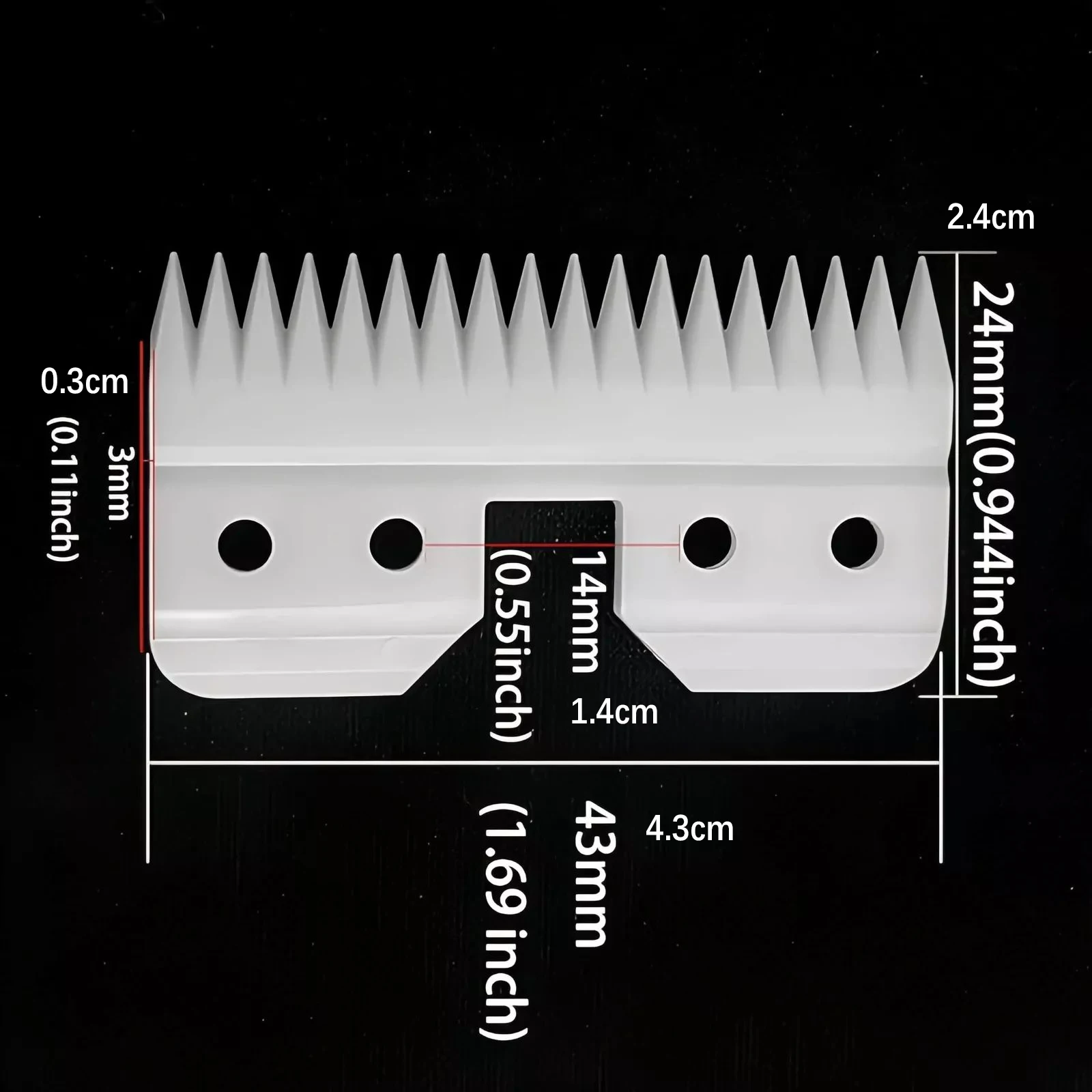 3Pcs/Set Ceramic Clipper Cutting Blade 18-Teeths Replacement For Oster Fast Feed Clipper For Wahl KM2 KM5 KM10 A5 Style Clippers