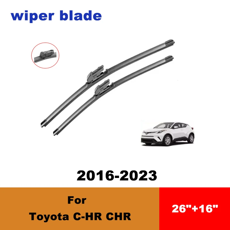 

For Toyota C-HR CHR 2016-2023 car front wiper blades silent wiper blades soft rubber windshield wipers accessories