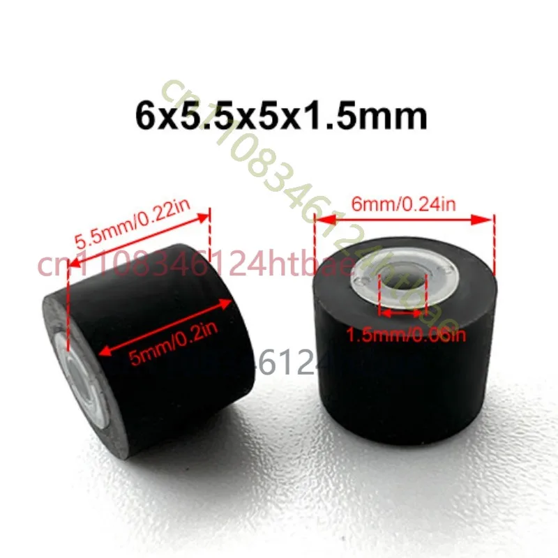 

6x5.5x5x1.5mm Rubber Pinch Roller For Sony Walkman Cassette Player Recorder Repeater Replacement Parts