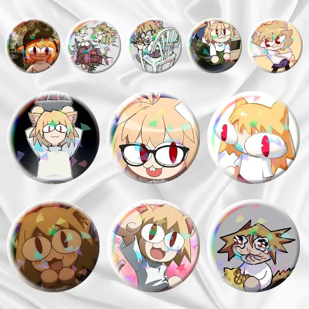

Neko Funny Memes Neko Arc 75mm 44mm 25mm Brooch Backpack Hat Pins Accessories Toys Badge