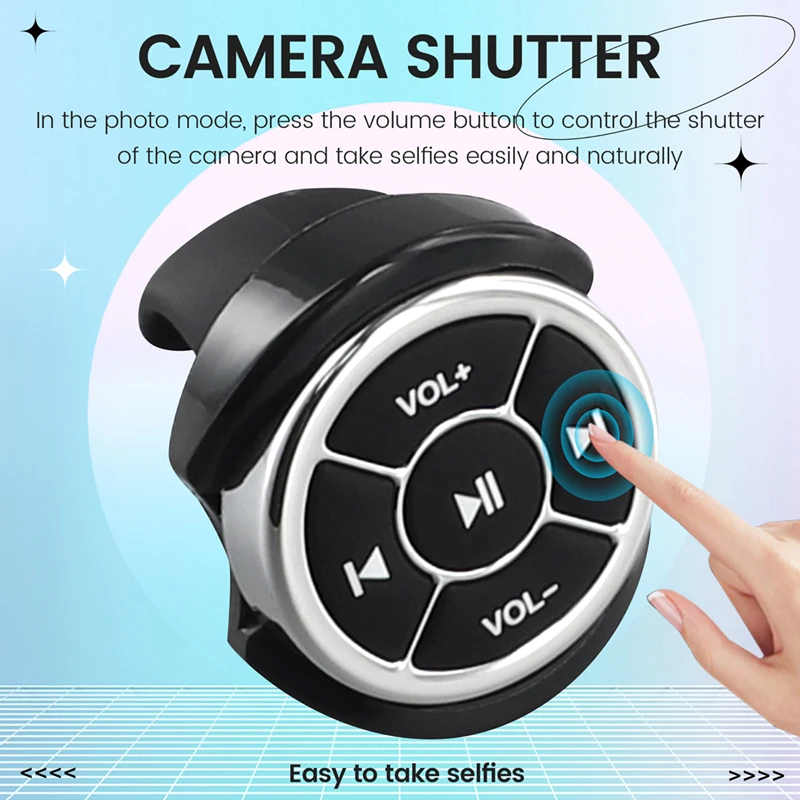 Bezprzewodowy pilot Bluetooth Samochód Motocykl Rower Przycisk multimedialny Odtwarzacz muzyczny MP3 Dla tabletu z systemem Android IOS