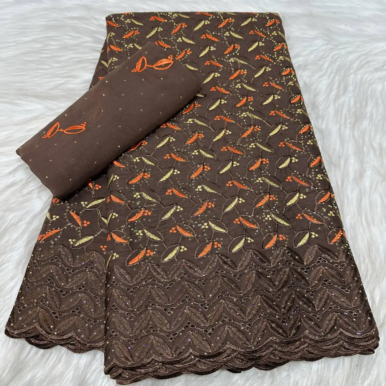 

Новая швейцарская кружевная ткань с вуалью 5 + 2 ярда, высококачественная африканская сухая хлопковая кружевная ткань с камнями для материалов для одежды 31A17