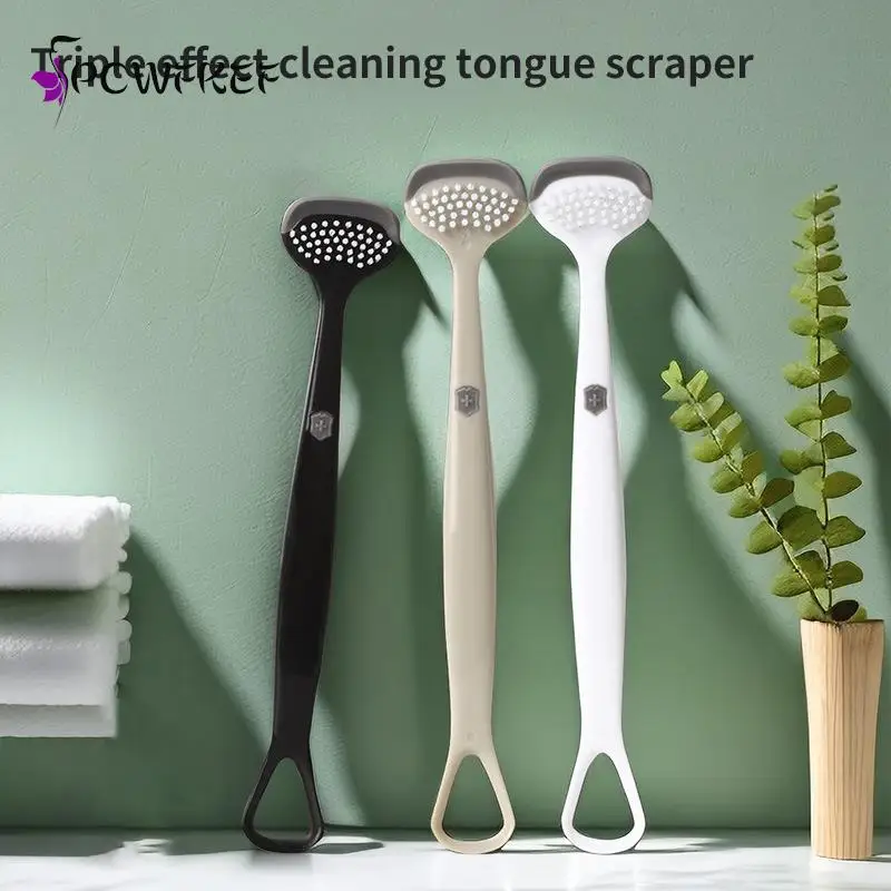 

Triple Effect Tongue Scraper Tongue Scraping Plate Oral Cleaning Brush Reusable Fresh Breath Oral Hygiene Care Cleaning Tools