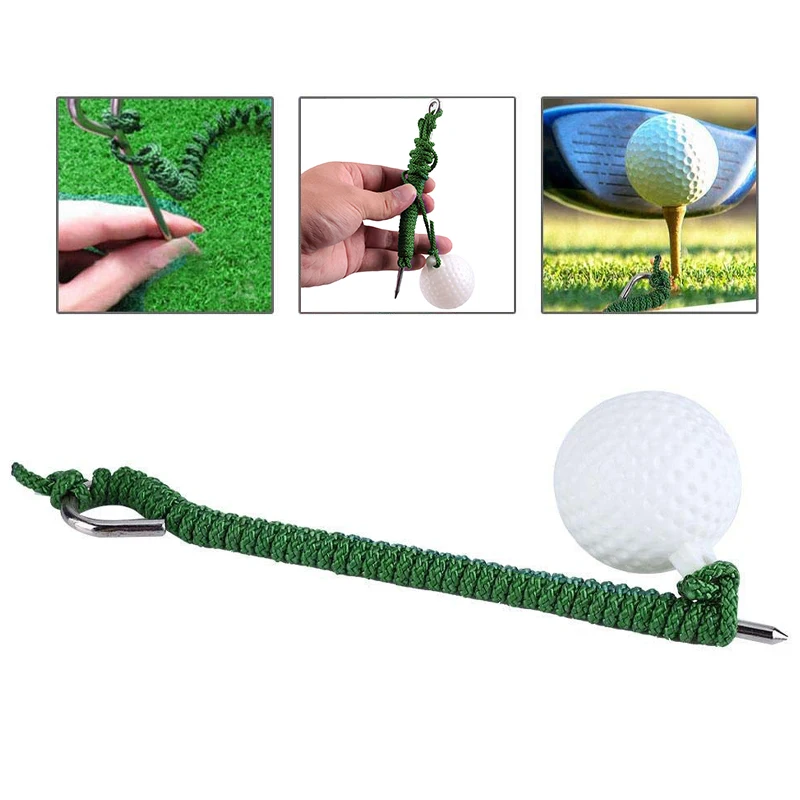 Golf Fly Rope Driving Ball Rope Golf Ball Fly Swing Training Cord Ball Alignment Aid Hit Outdoors Golf Club Practice Accessories