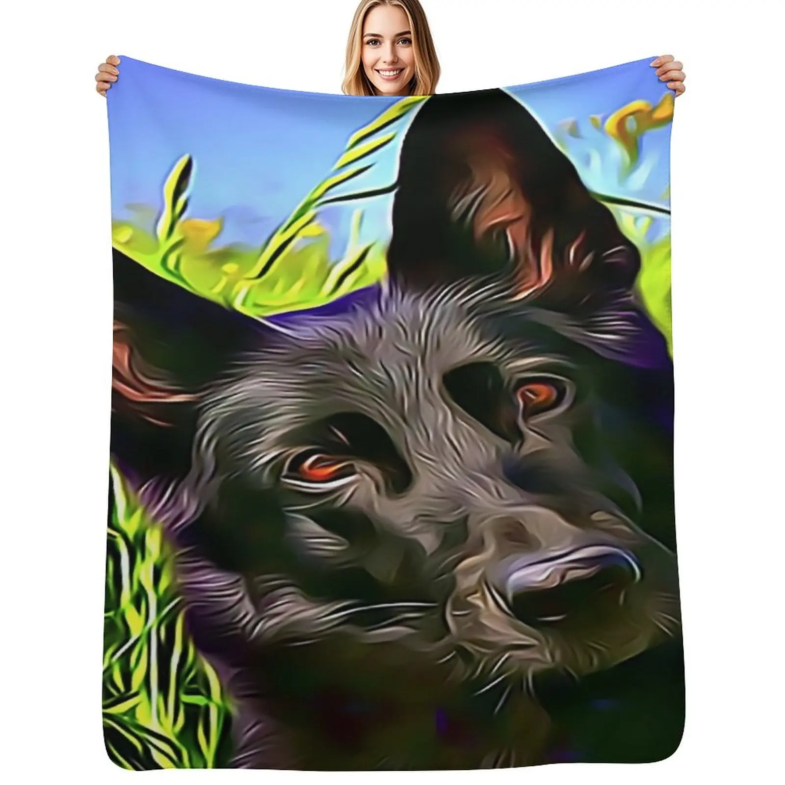 

The Belgian Schipperke Throw Blanket Weighted Quilt Flannel Stuffeds Blankets