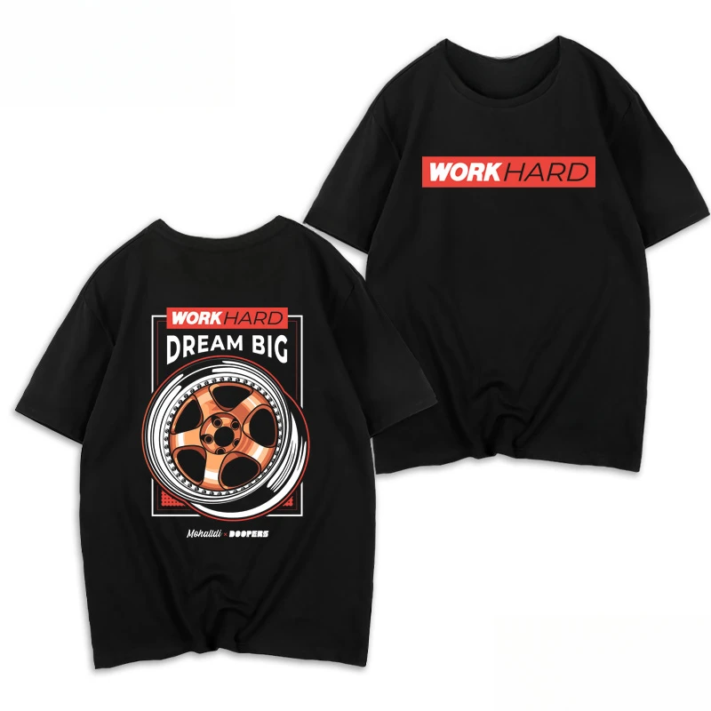 2026 New Men Women Short Sleeve T‑Shirt Summer Forged‑Wheel Graphic‑Printed Casual Round‑Neck Street‑wear Tops