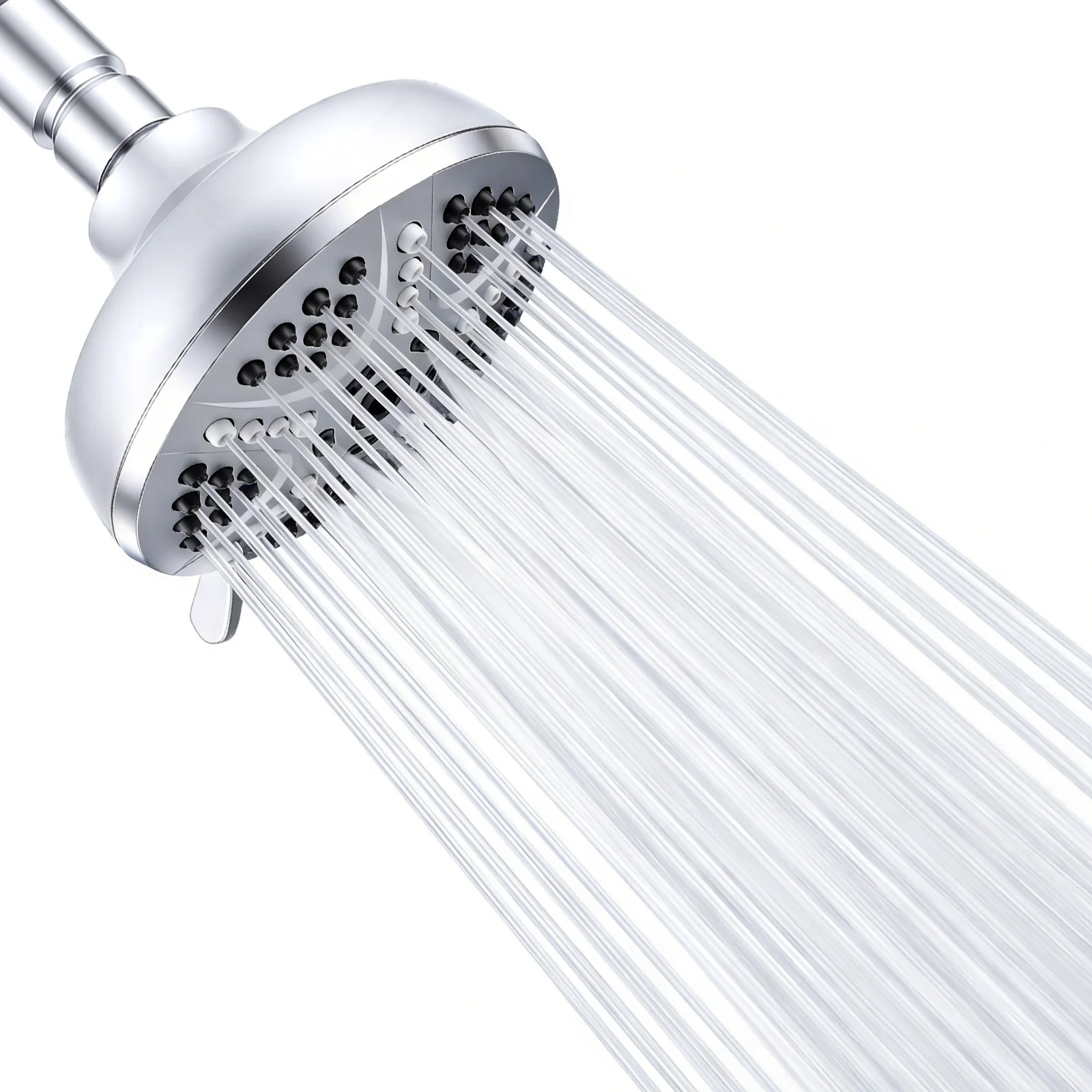 Flexible Shower Head with 18-Inch Adjustable Gooseneck – 7 Spray Modes – High Pressure Wall Mounted – Powerful Massage & Anti-Clog Easy Clean Nozzles – Easy DIY for Low or High Pipes