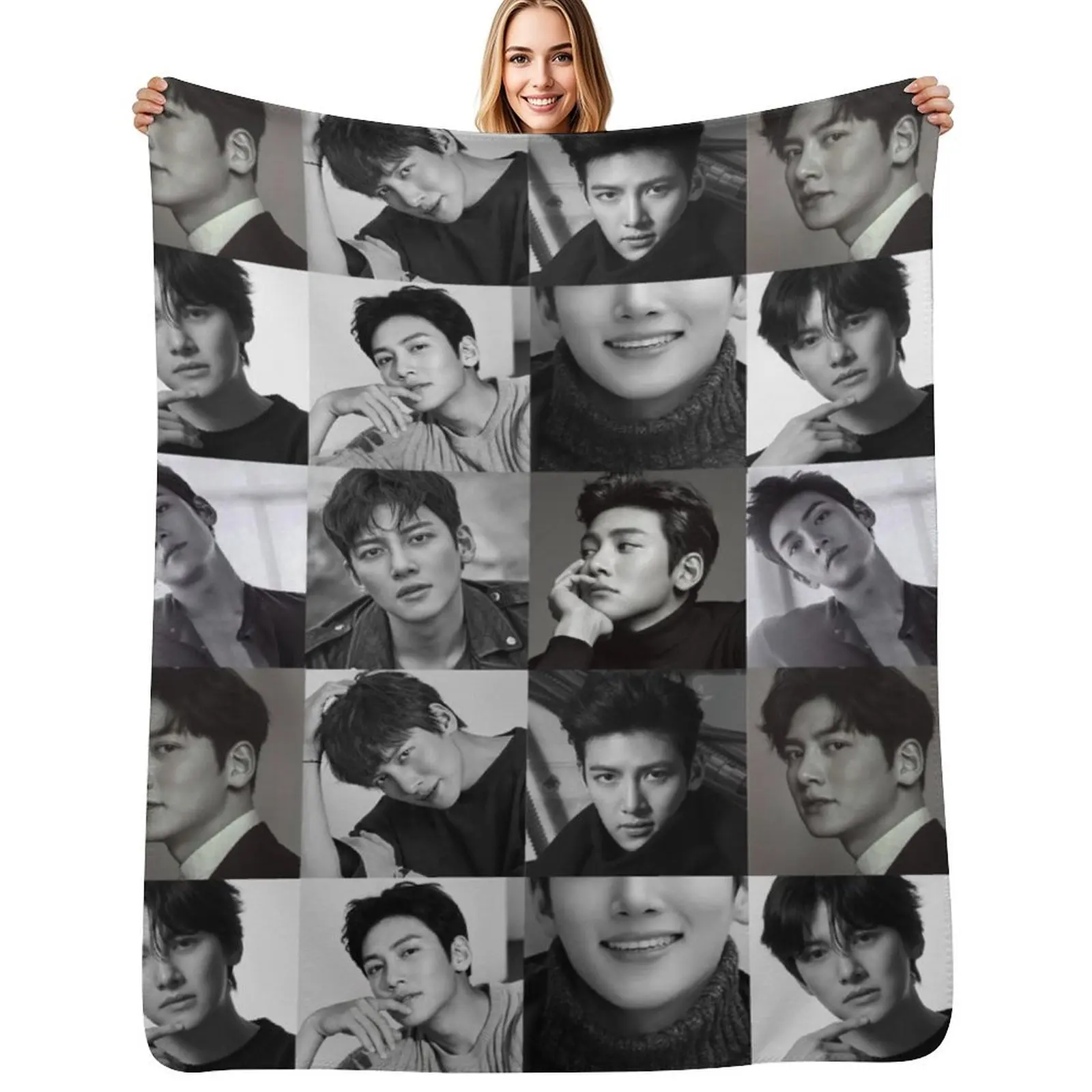 

Ji Chang Wook Collage Throw Blanket Heavy Comforter Blankets