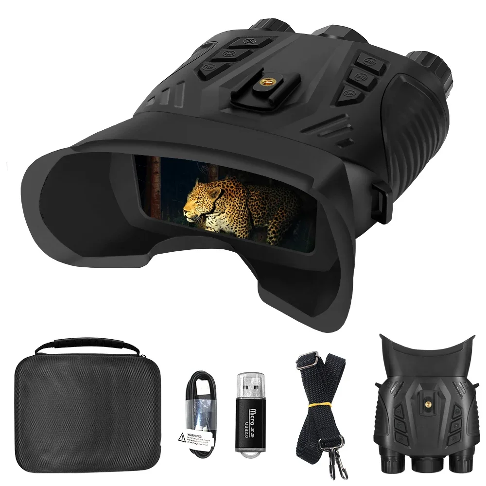 

DT69 WIFI IR Tactical Binocular Telescope Recorder 2.4inch 2.5K HD 15MP Head-mounted Full Color Night Vision for Hunting Camping