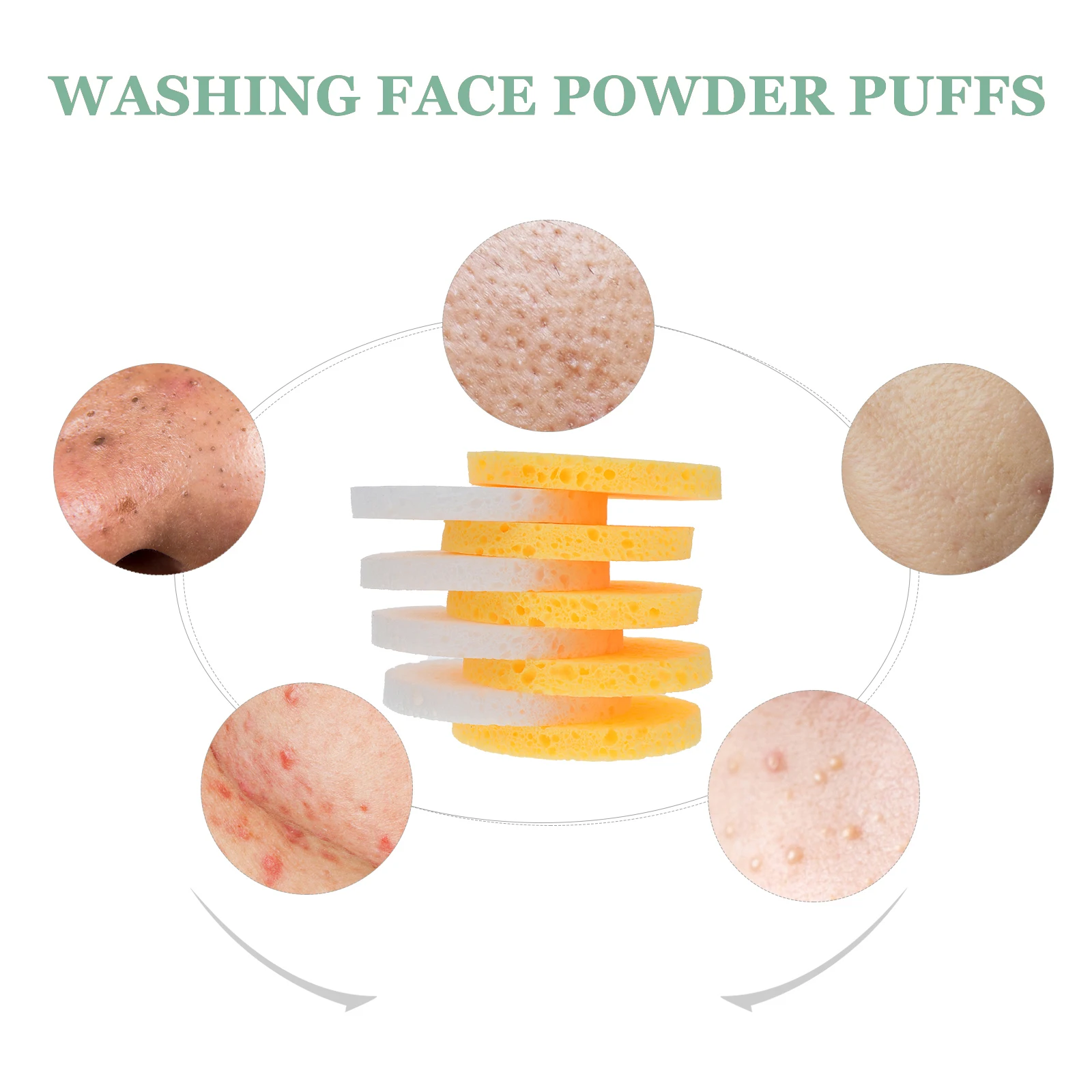 

100 Pcs Cleaning Pad Rounded Skin Care Facial Cleaning Pad Puff Deep Cleansing Makeup Remover Reusable Washable Pads