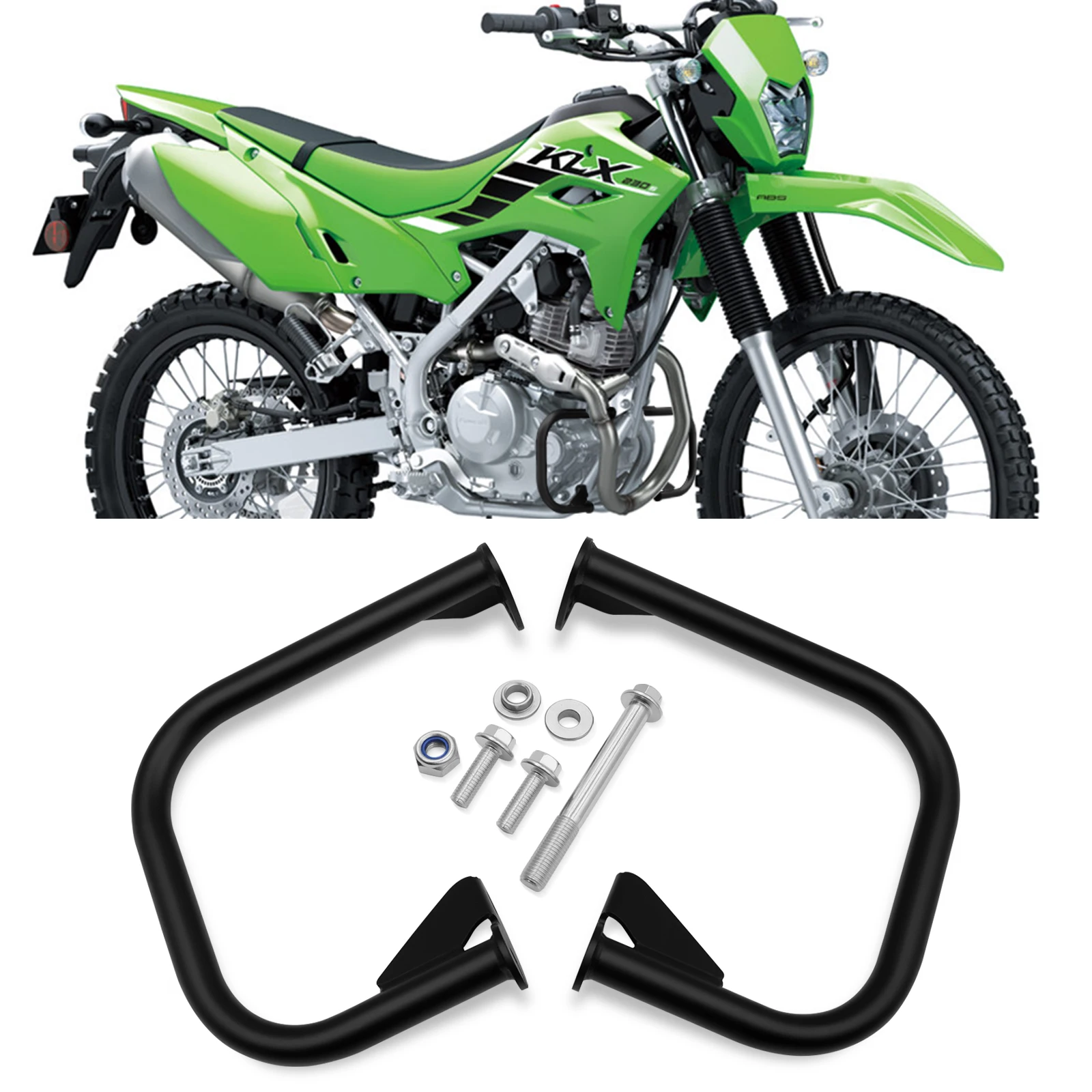 

Для KLX230 KLX 230S KLX 230 S 2025- бампер мотоцикла, защита от падения, передний бампер, защита от столкновений, защита рамы