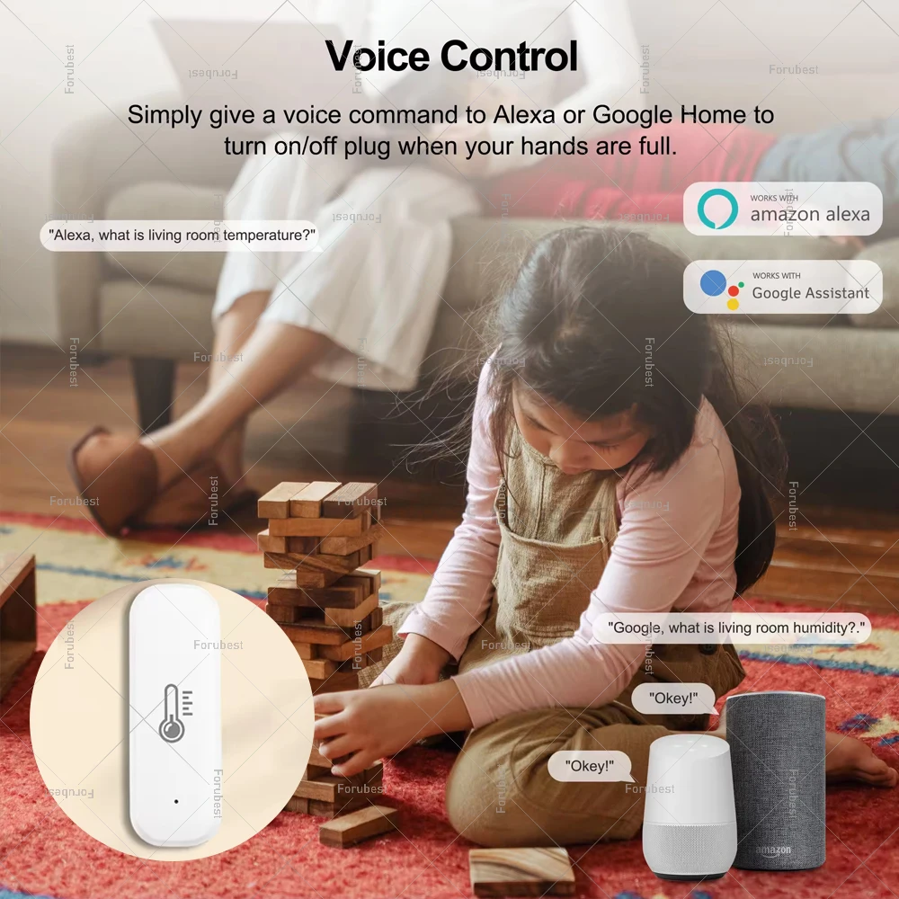 ZigBee Smart Temperature And Humidity Sensor eWeLink App Remote Monitor For Smart Home Works With Alexa Google Yandex Alice Z2M