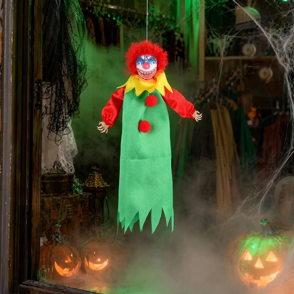 Halloween Hanging Decorations Clown Door Decor Halloween Decoration Hanging Clown Pendant Jester Plush Ornament for Party Props