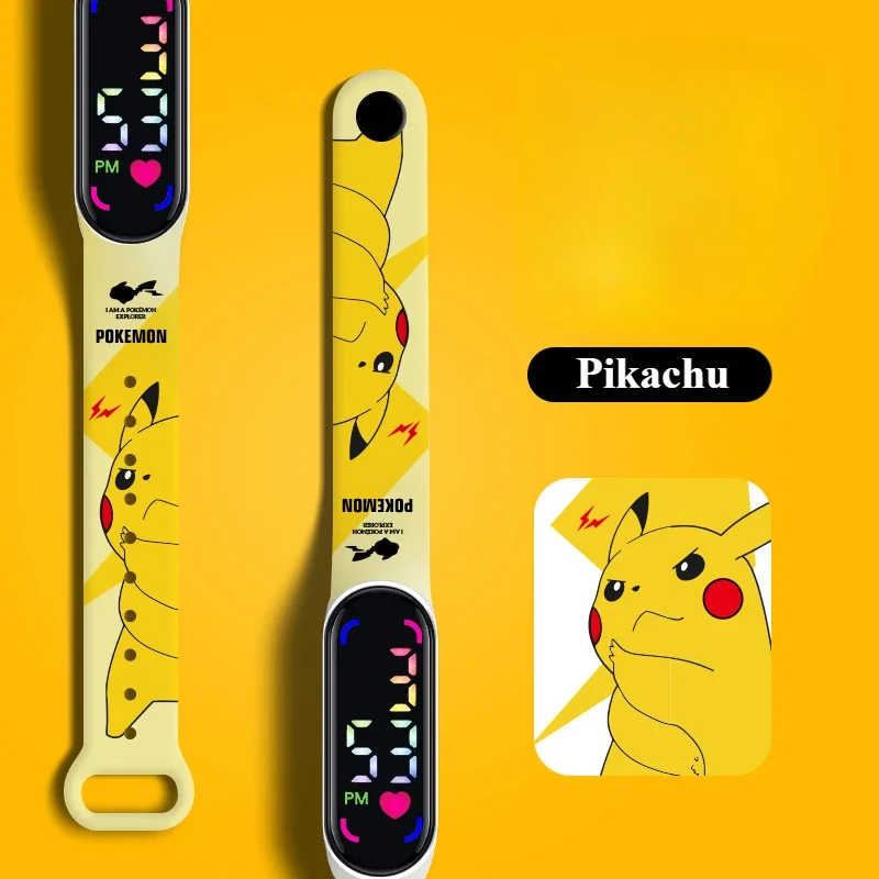 Montre Pokemon Pikachu Gengar pour enfants, montre numérique LED, étanche, électronique, cadeau d'anniversaire et de vacances pour garçons et filles, nouvelle collection