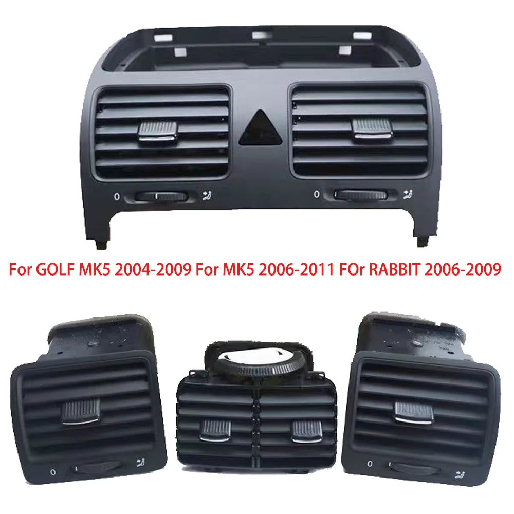 

1K0819728 1K0819703 1K0819704 Для VW Jetta MK5 Golf 5 2004-2011 Rabbit Черный дефлектор воздуховода приборной панели