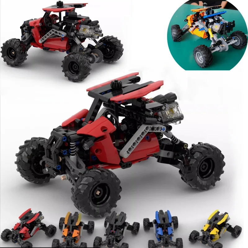 

MOC Off-Road Vehicle Technology Building Blocks With Springs Shock Absorber Assembly Steering Cars Educational Bricks Toys Gifts