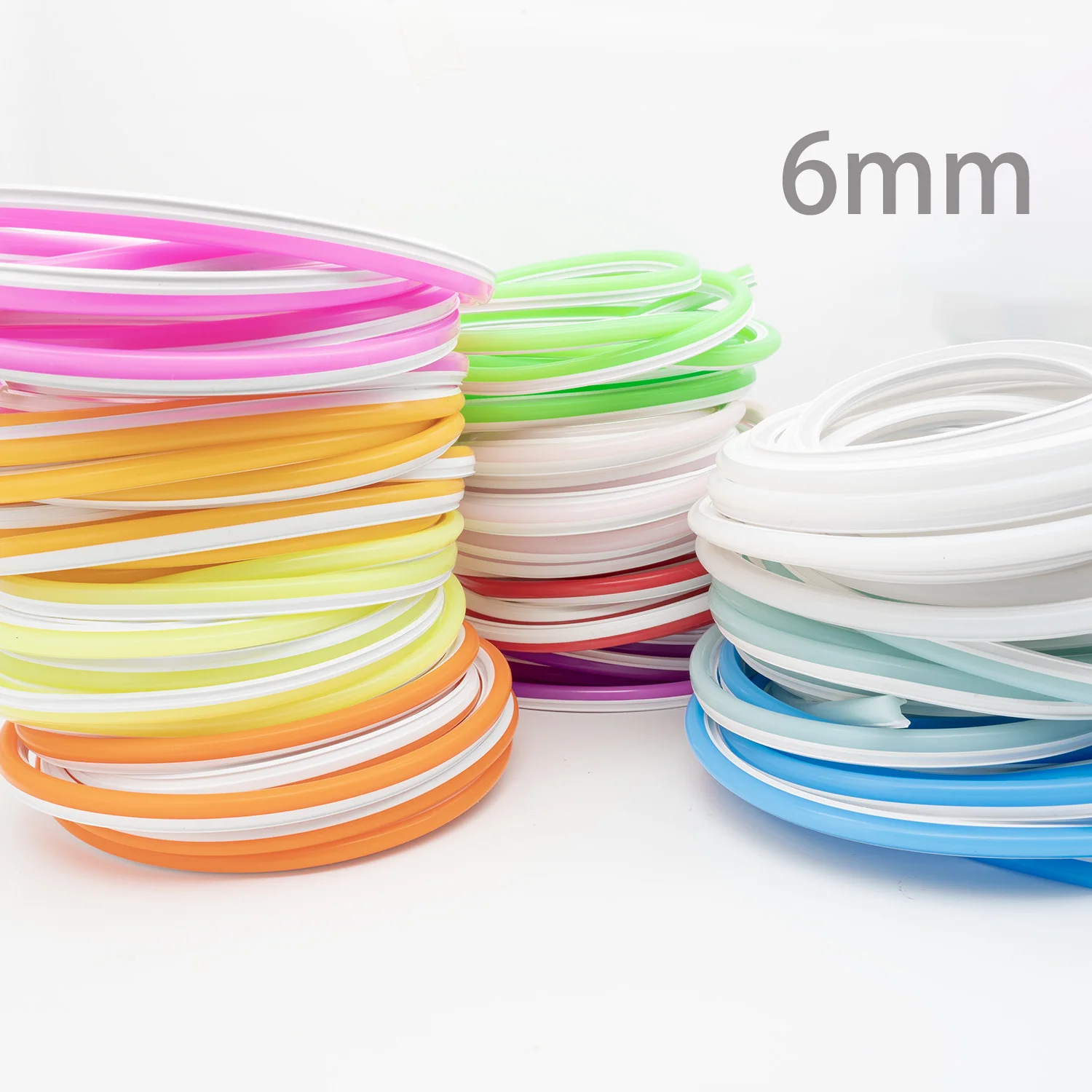 1m-20m 6mm Separate Silicone Neon Strip Flexible  soft led neon separated bendable silicone tube Waterproof IP67 12V