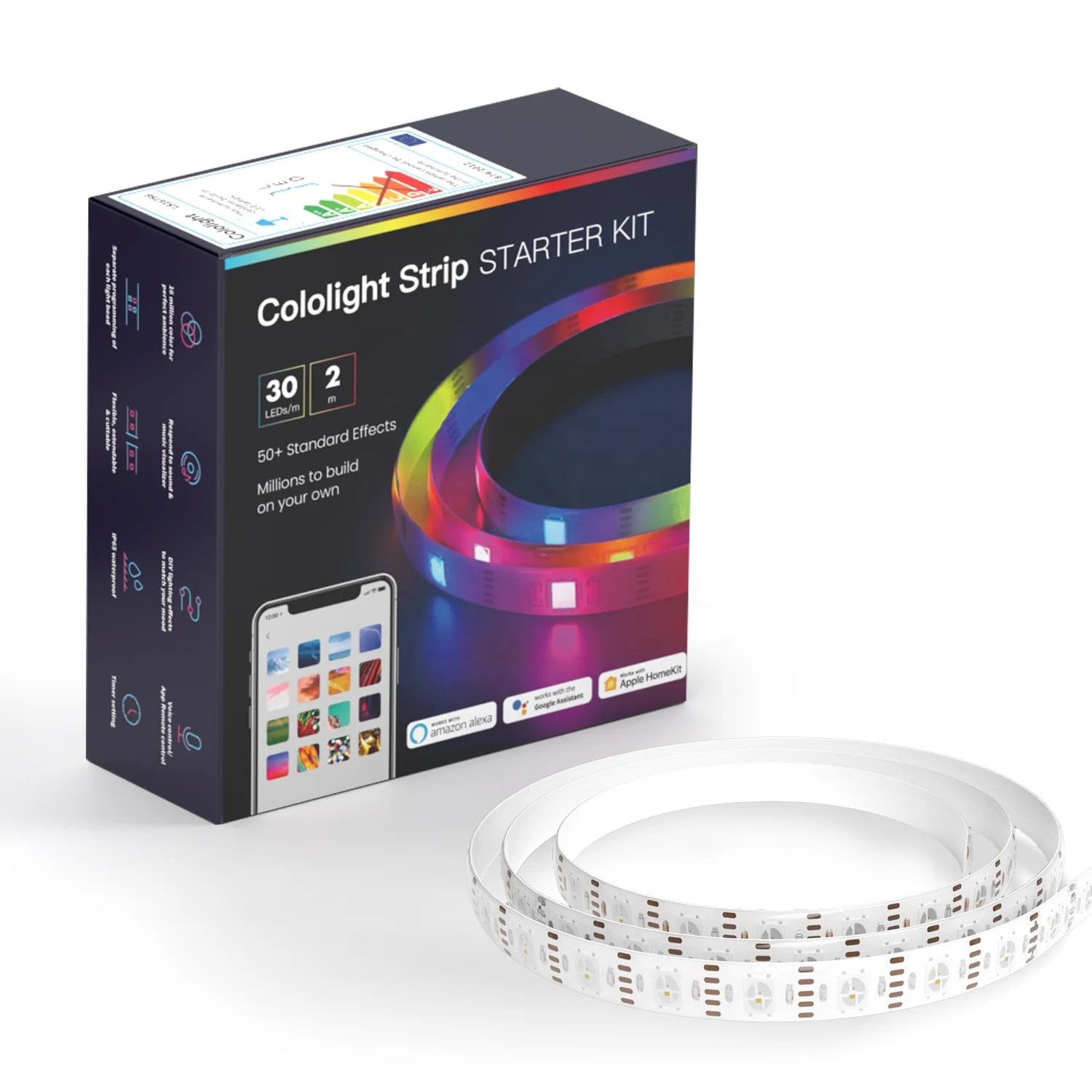 Smart Christmas App Rgbw Led Strip Light 50ft Extensible