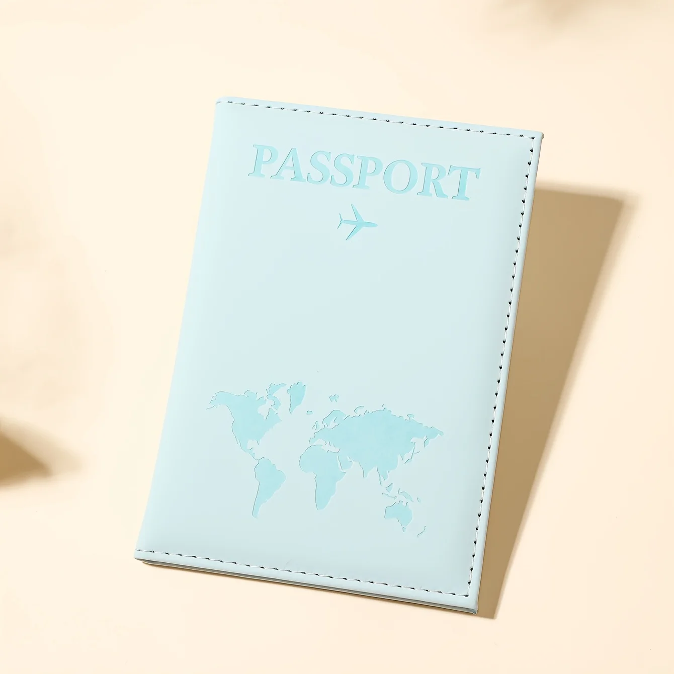 1pc Personalized Passport Holder And Cover - Custom Name/Text, World Map Design, Pink Or Black Available, Open-Closure Travel Or