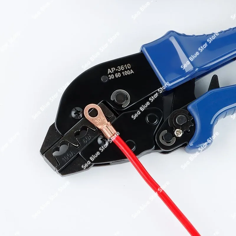 Open nose crimping pliers U-shaped OT terminal manual crimping pliers 40/60/80/200A cold crimping wiring tool labor saving