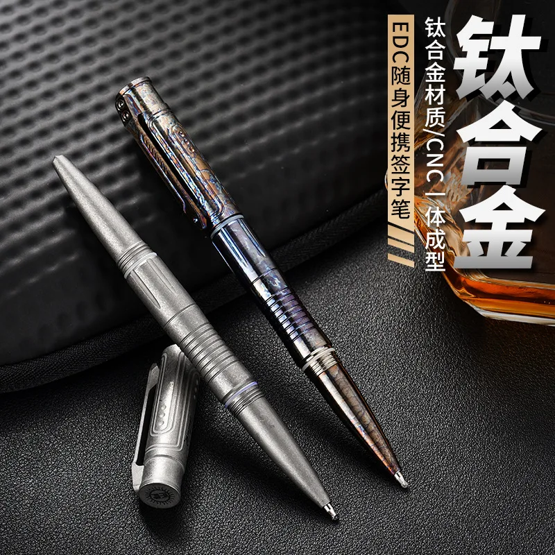 

Titanium Alloy Tactical Pen Premium Tungsten Camping Gift Outdoor Survival Gear Self Defense Tool for Hiking Enthusiasts