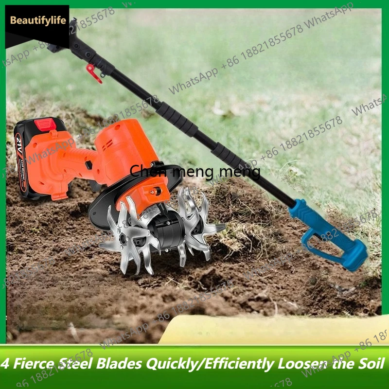 

Аккумуляторный ручной культиватор A601 для дома, для глубокой обработки почвы и прополки травы