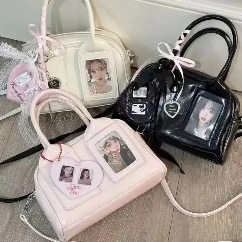 New Y2K Harajuku Ita Bag for Women, Korean Japanese Style Transparent Crossbody Shoulder Bag, Trendy Daily Handbag Purse
