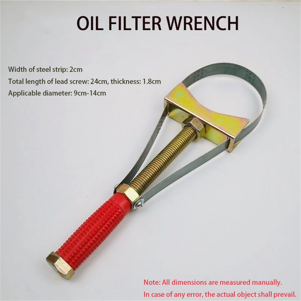 Herramienta de filtro de aceite ajustable de 9-14cm de diámetro, herramienta de reparación de extracción de filtro de aceite automático de coche, llave de correa para tubo de cabezal de ducha