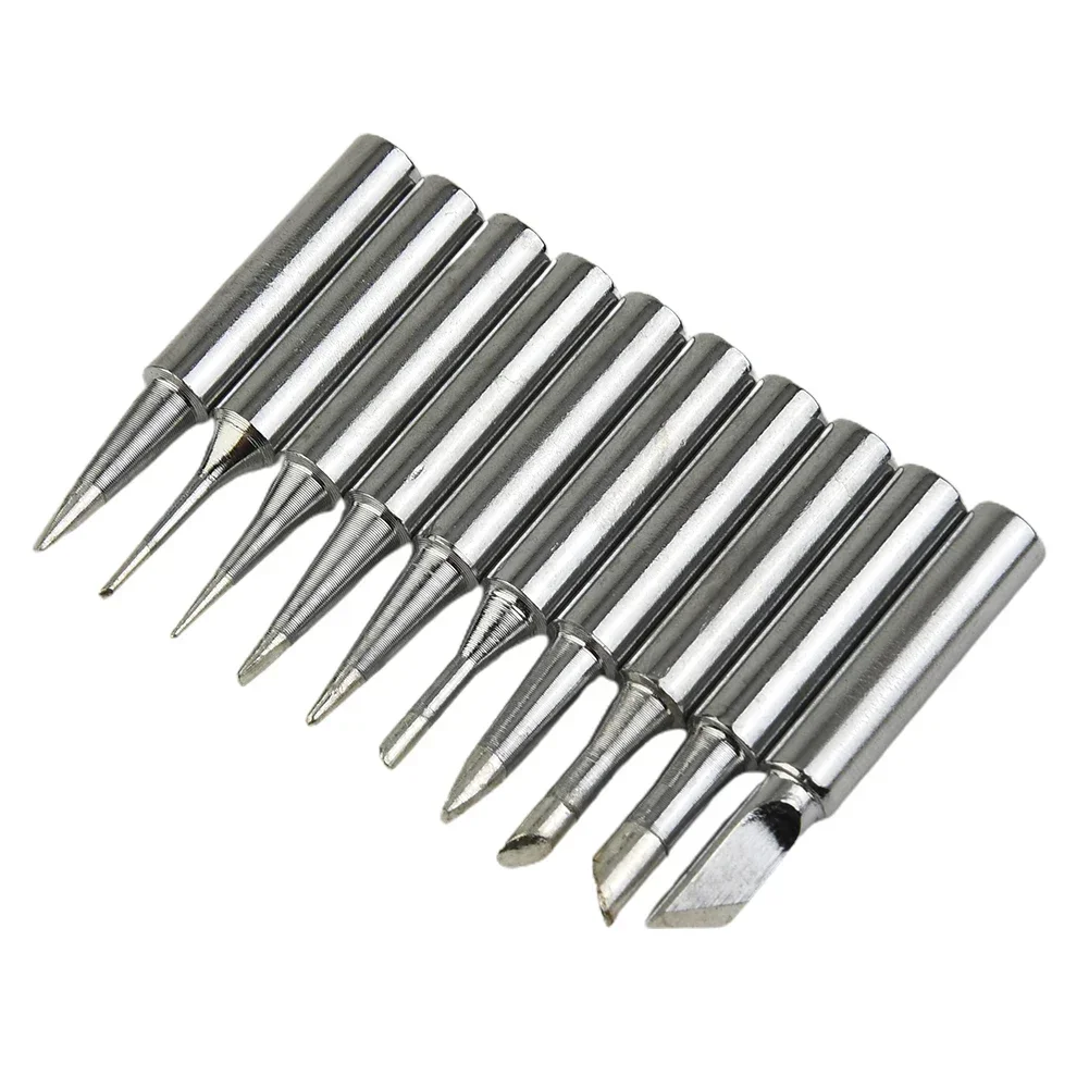 10Pcs/set Soldering Iron Tips 900M-T Lead-Free Welding Head For 936 937 938 942 951 969 907 907-ESD 900M 900M-ESD 852 852D