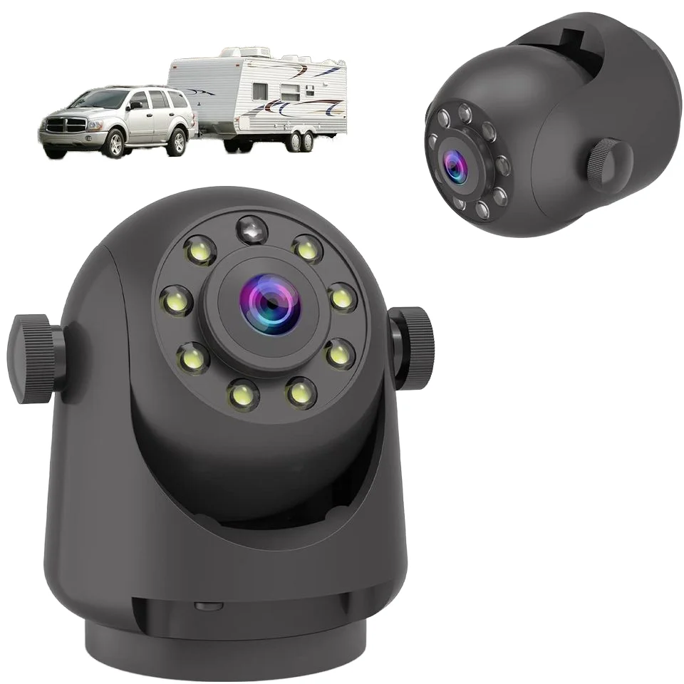 WiFi Magnetic Hookup Device Wireless Backup Camera Easy-to-Hook Reversing Assist for Trailer Cars with Night Vision Rechargeable