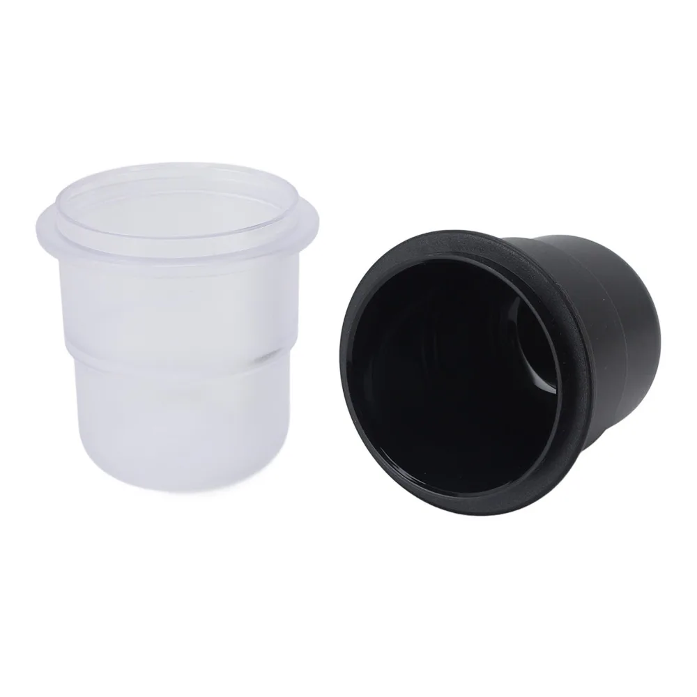 2pcs set 58mm Diameter Dosing Cup Thickened PC Material 2Pcs Pack Portafilter Dosing Cup Matte Finish 2.68x2.68x2.76 Inches
