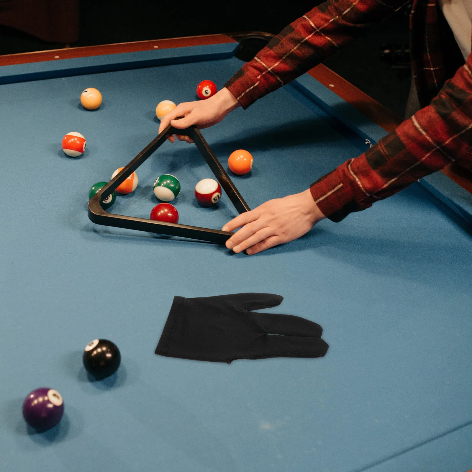 

Billiard Pool Cue Gloves Three-Finger Design Black Fingerless For Left Right Hand Nonslip Spandex Snooker Training