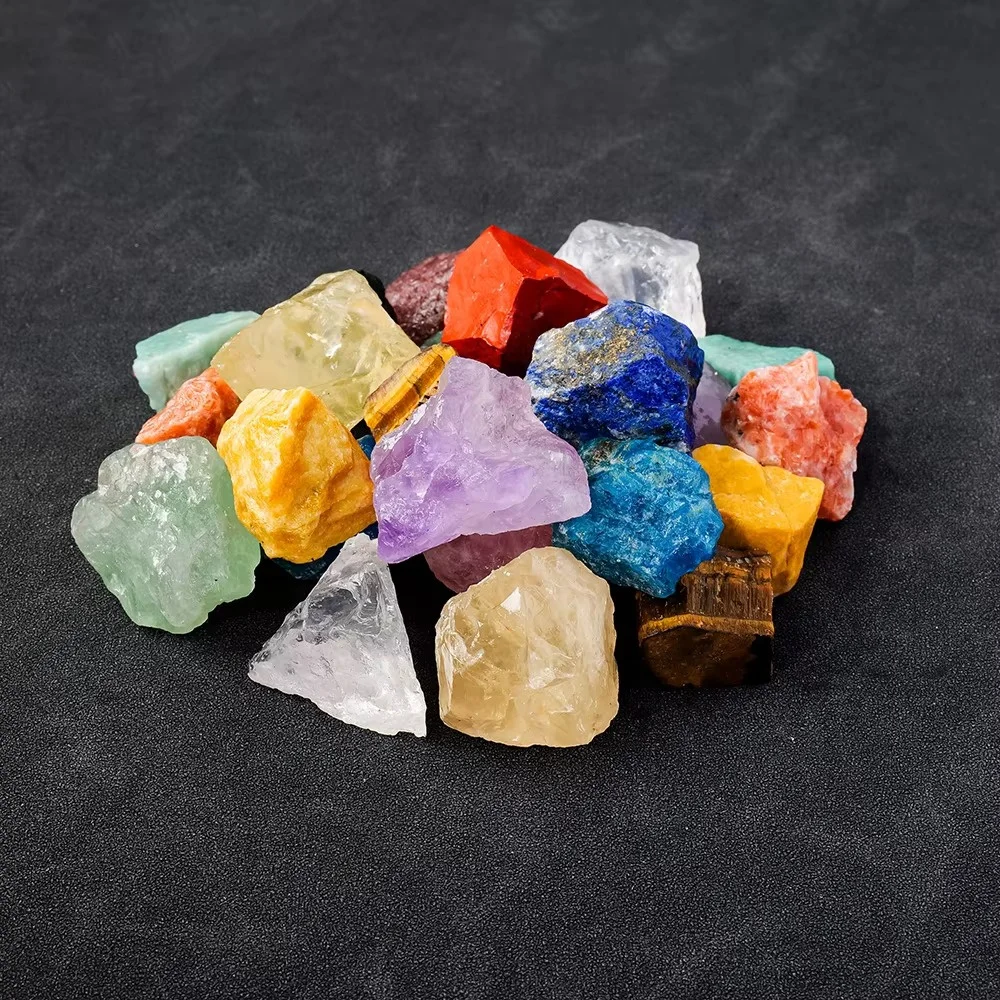 Mixed Raw Stone Natural Crystal Rough Raw healing Gemstone Semi-Precious Stone Crafts Chakra gifts For fengshui decoration