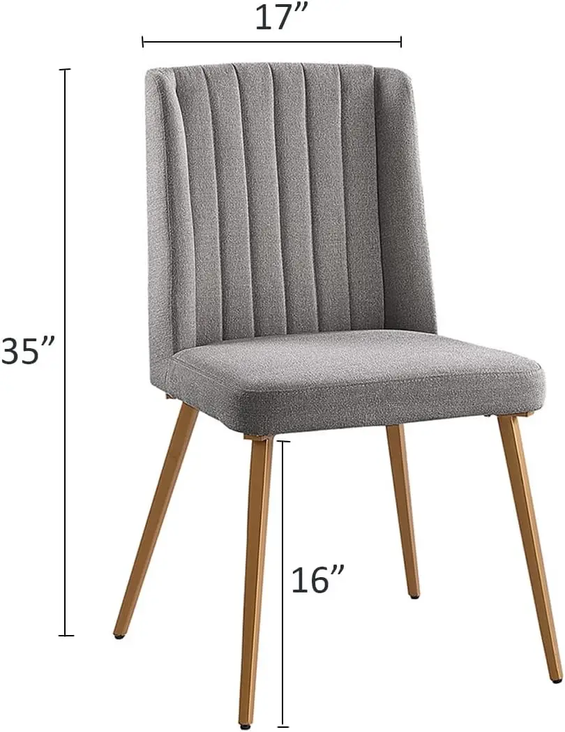 Morden Fort Dining Table Set For 4, 46"" Round Dining Table With Chenille Upholstered Chairs, Kitchen Table Chairs Set Of 4 For