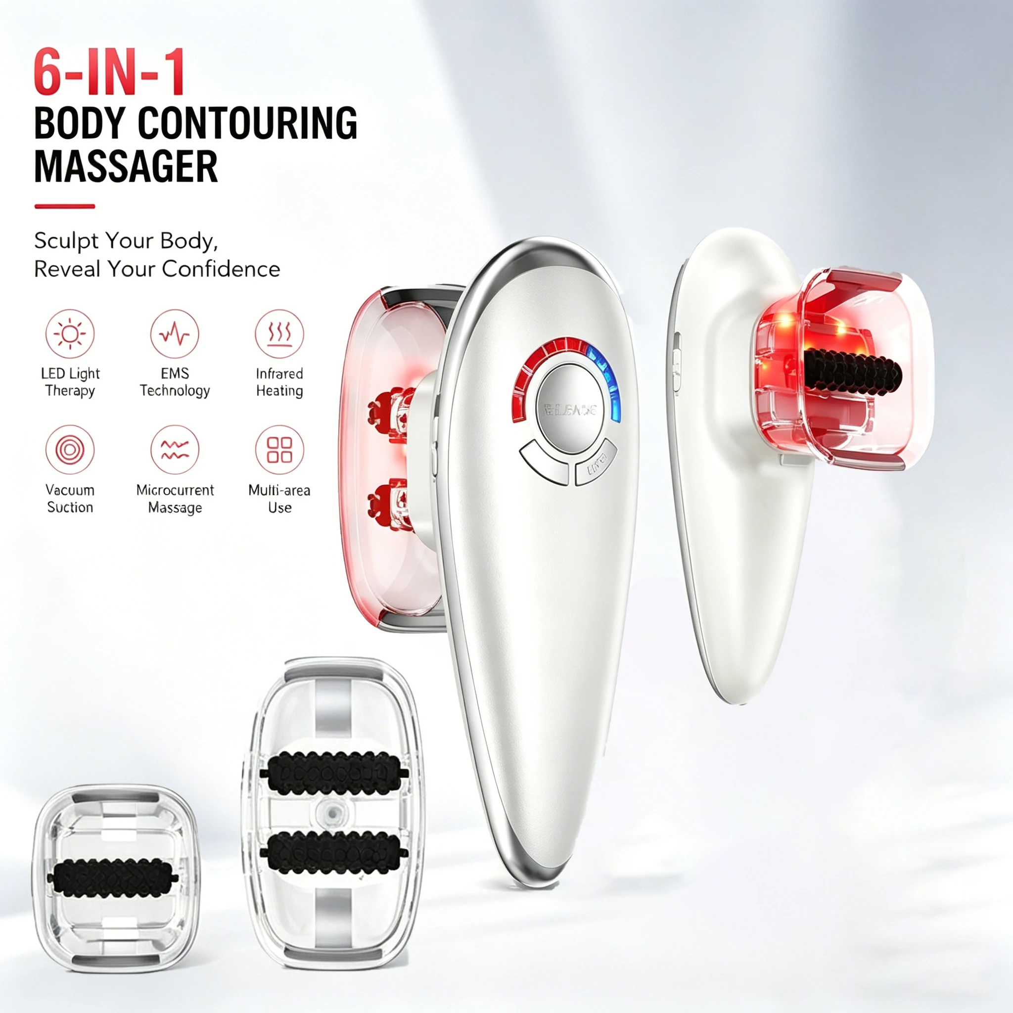 Body Face Suction Massager Vacuum Anti Cellulite Slimming Device Microcurrent Beauty Machine Portable Rechargeable