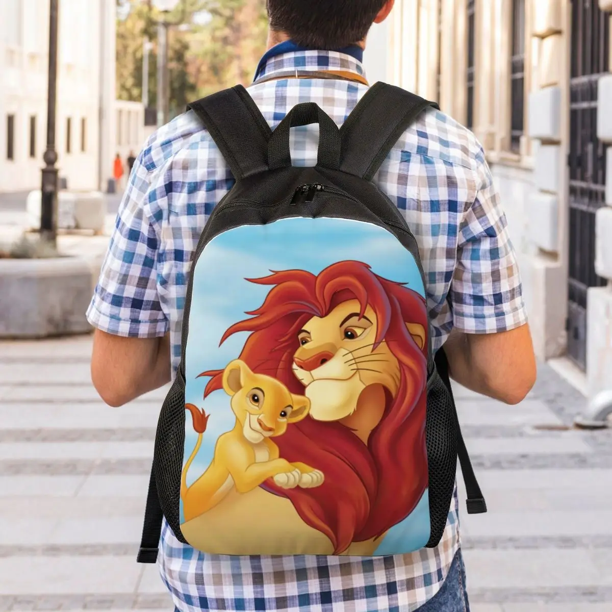 Custom 3D Printing King Lion Simba Backpacks for Boys Girls Hakuna Matata School College Travel Bags Women Men Bookbag