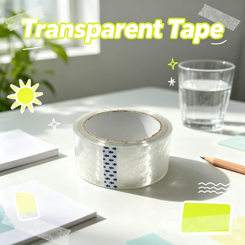 50M Transparent Packaging Tape Super Strong Transparent Tape for Sealing Boxes suitable for Sealing Express Packaging, etc