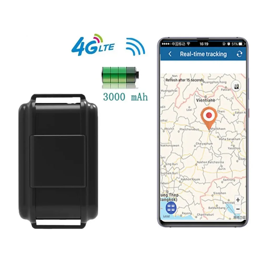 

4G GPS Tracker Animal Cow Camel TK919 TKSTAR 3000mAh GPRS Locator History Route Playback Waterproof Voice Monitor Free Web APP