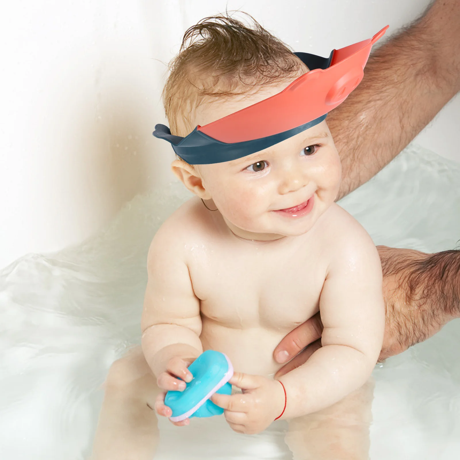 

Baby Bath Hat Waterproof Anti-Backflow Design Pp Tpe Material For Hair Washing Shower Ear Protection Kids Bathing Supply