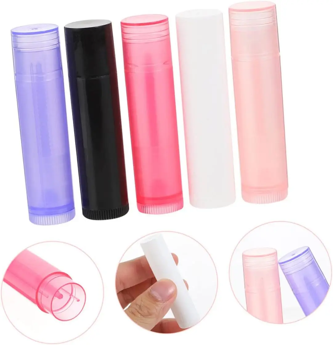 5 teile/los 5g 5ml nachfüllbare Lippenstift Tube Lippen balsam Behälter leere Kosmetik behälter Lotion Behälter klare Reise flasche