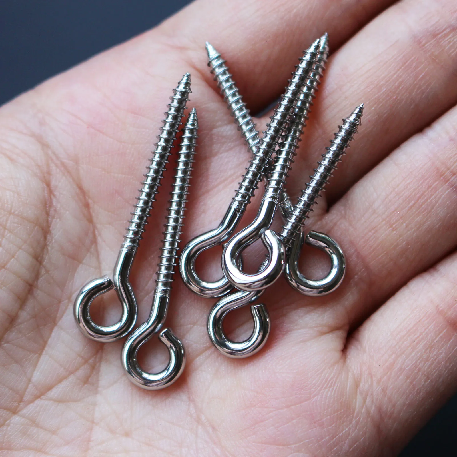 

Tigofly 50 pcs 1.46inch 37mm Big Screws Stainless Steel Plug Hardware Jerk Baits Lure Making DIY Fishing lure
