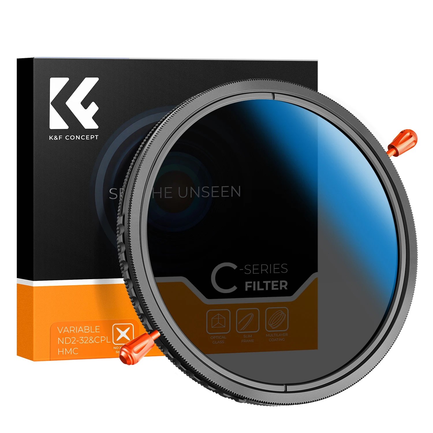 

K&F Concept Nano-C Variable ND Filter (1-5 Stop) and CPL 2 in 1 VND Filter for Camera Lens Filter 49 52 55 58 62 67 72 77 82mm