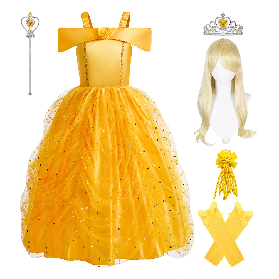 

Наряд королевы для подростков, костюм на Хэллоуин, платья принцессы для девочек, детское карнавальное праздничное бальное платье, детская одежда принцессы Белль для косплея
