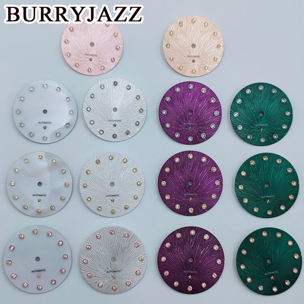 BURRYJAZZ 24.5 مللي متر الطلب ساعة ديفيل الطلب مع مؤشر الماس ستار الديكور صالح ل NH05 NH06 ساعة نسائية تعديل الملحقات