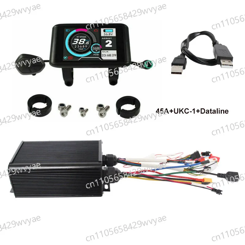 48V 60V 72V 500W 1KW 45A 60km/h Electric Bicycle Scooter DC Motor Controller Sabvoton MQCON SVMC7245 UKC1 Display