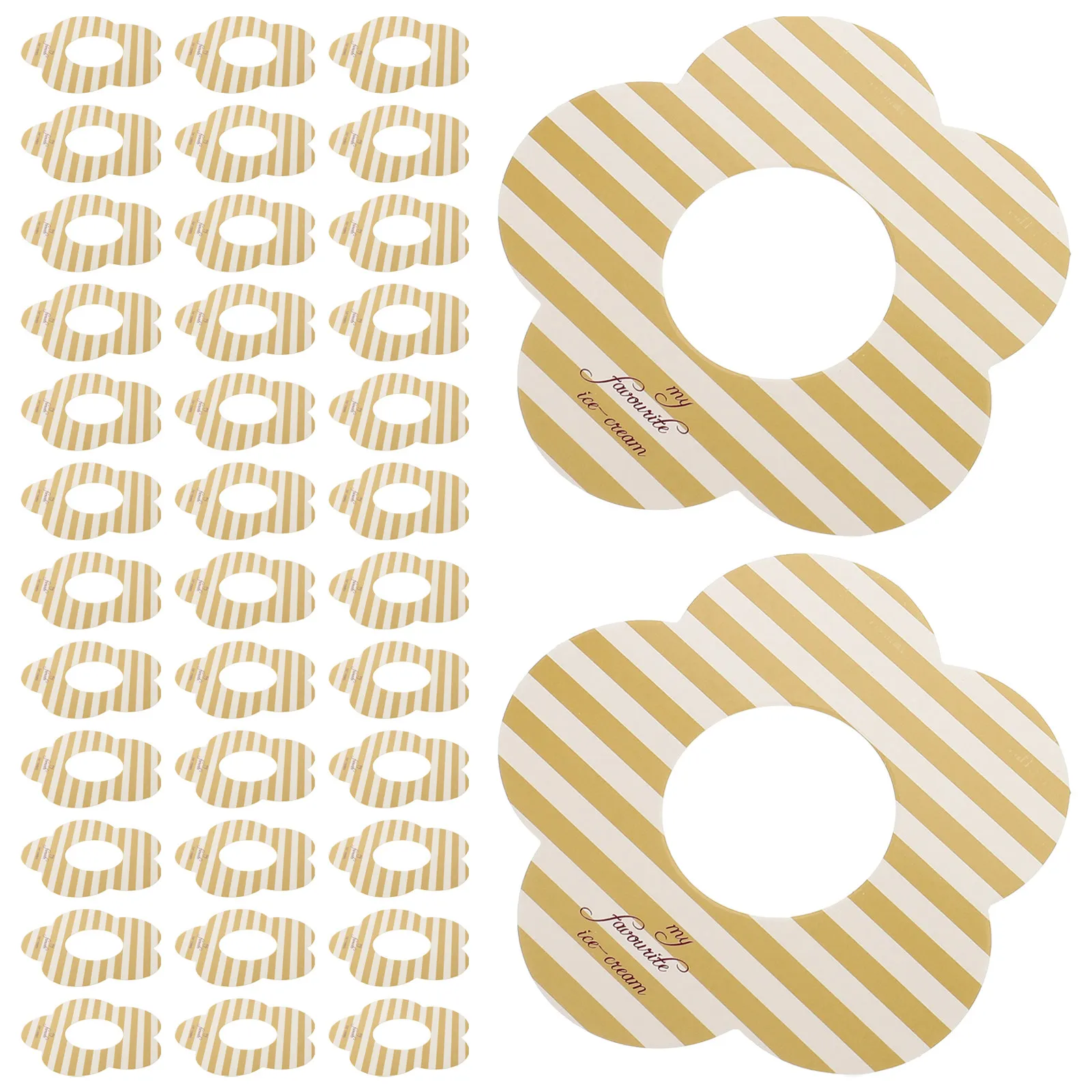 200Pcs Anti-Drip Ice-Pop Paper Holders Decorative Ice Cream Cone Holders for Adults Party Event Serving No Drip Holder