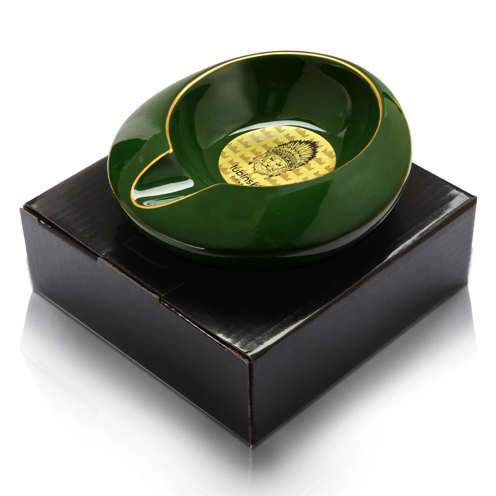 

LUBINSKI Ceramic Cigar Ashtray Home Travel Portable Pattern Ashtrays Smoking Cigar Accessories