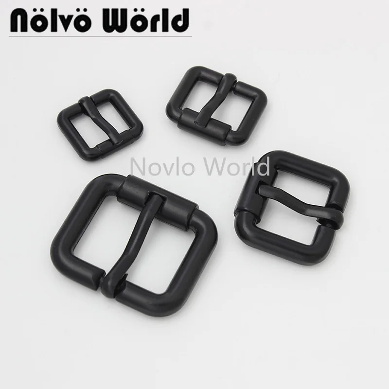 20-100pcs Black color 4 Size 12-16-19-25mm regular pin buckle for bag detachable strap 1